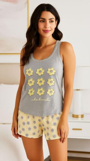 PIJAMA ADULTO FEMININO NADADOR ALGODÃO